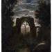 The ruins of Netley Abbey in the moonlight.